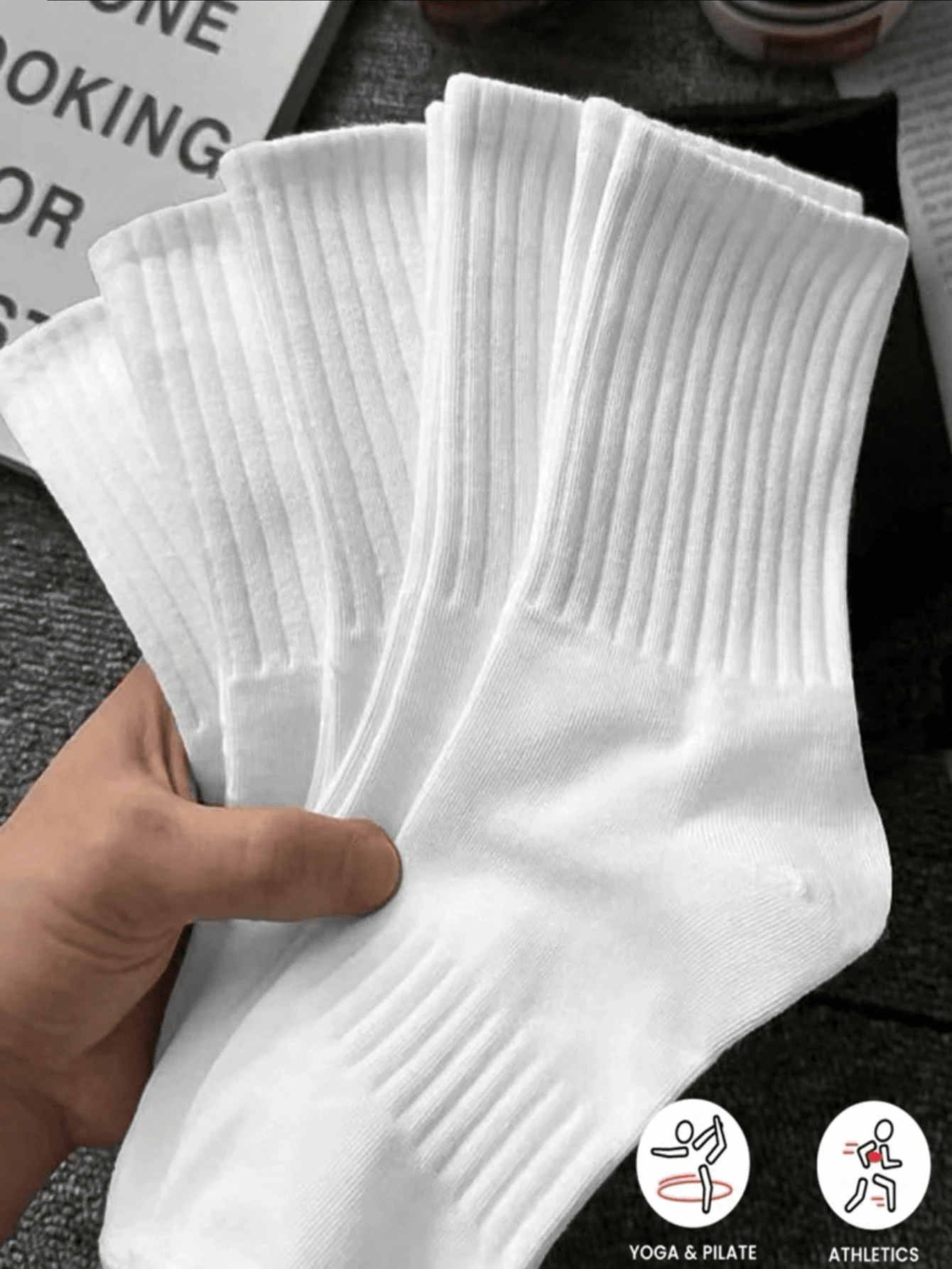 Yoga Pilates Girl - Unisex Thick Crew Socks White Odor