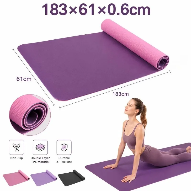 Pilates Yoga Mat - Yoga Mats Anti-slip Sport Fitness Mat