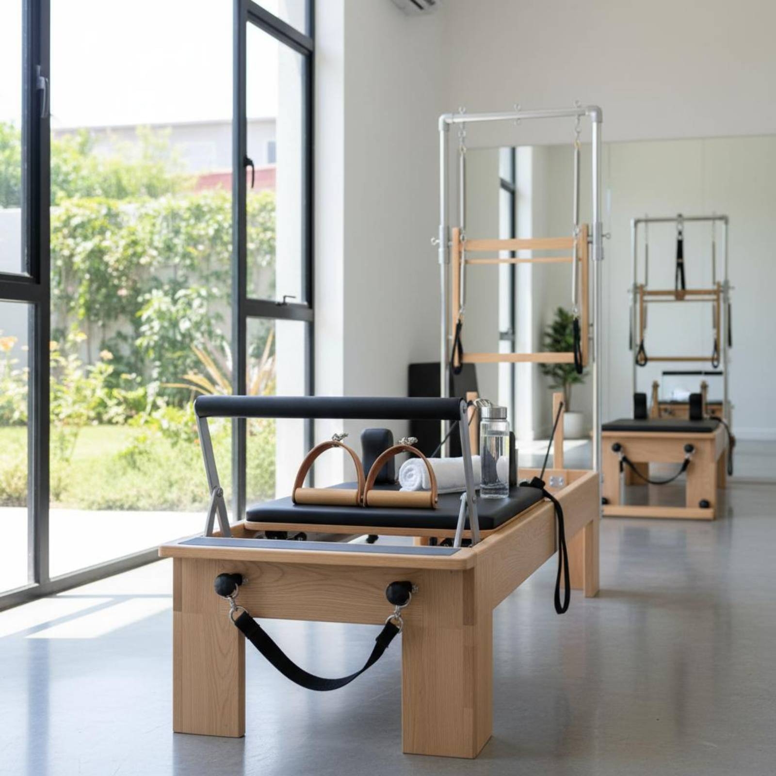 2 Pieces Leather Wood Handles  - Pilates & Yoga Wohlfühlen Forchheim 评论和价格