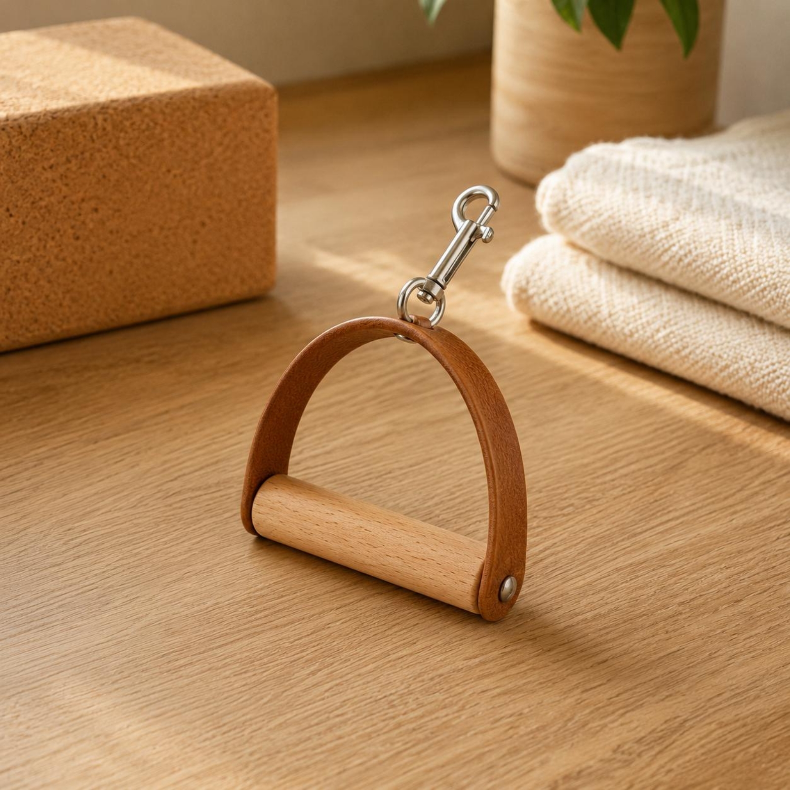 2 Pieces Leather Wood Handles  - Pilates & Yoga Wohlfühlen Forchheim 评论和价格