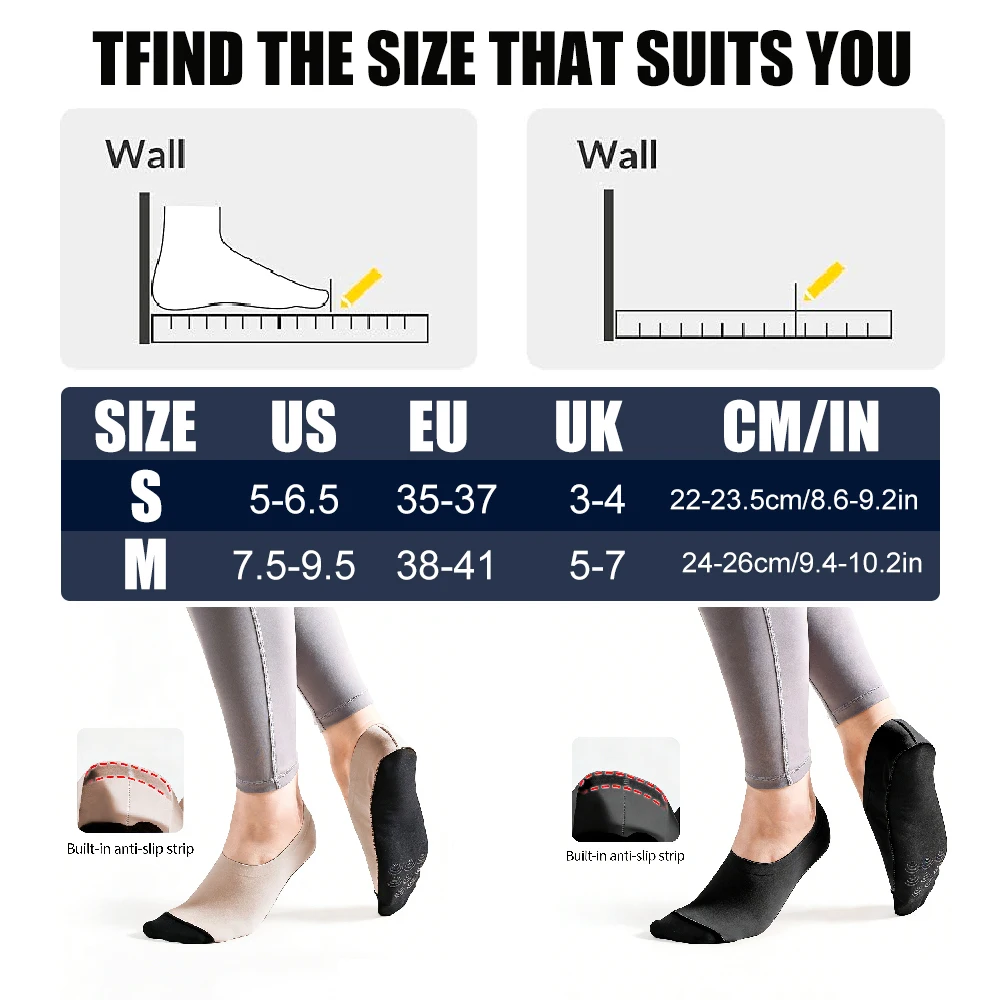 1Pair Grip Non Slip Socks, Yog - Pilates Yoga Footwear 评论和价格