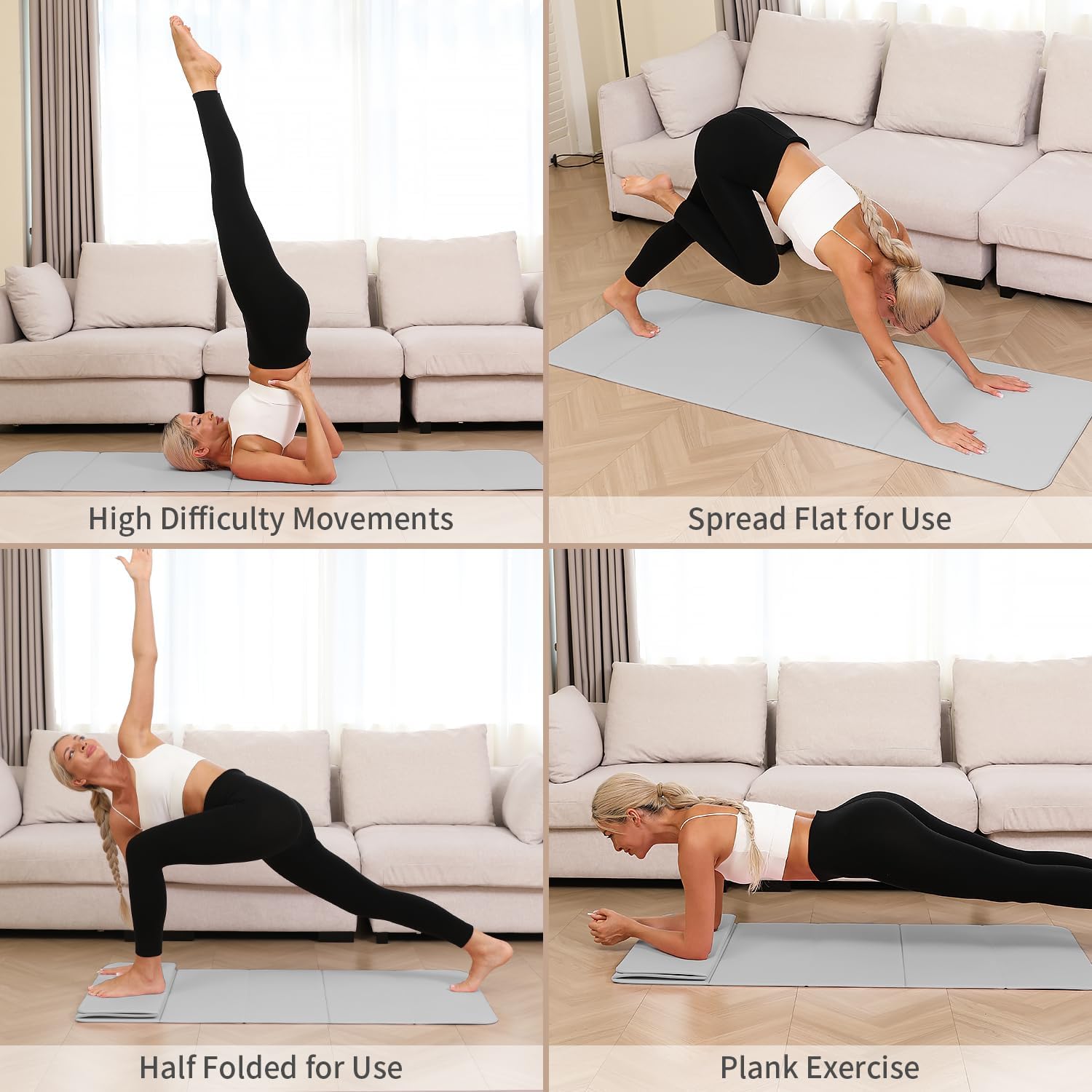 Foldable Yoga Mat 10mm Extra T - Pilates Yoga Mat 评论和价格