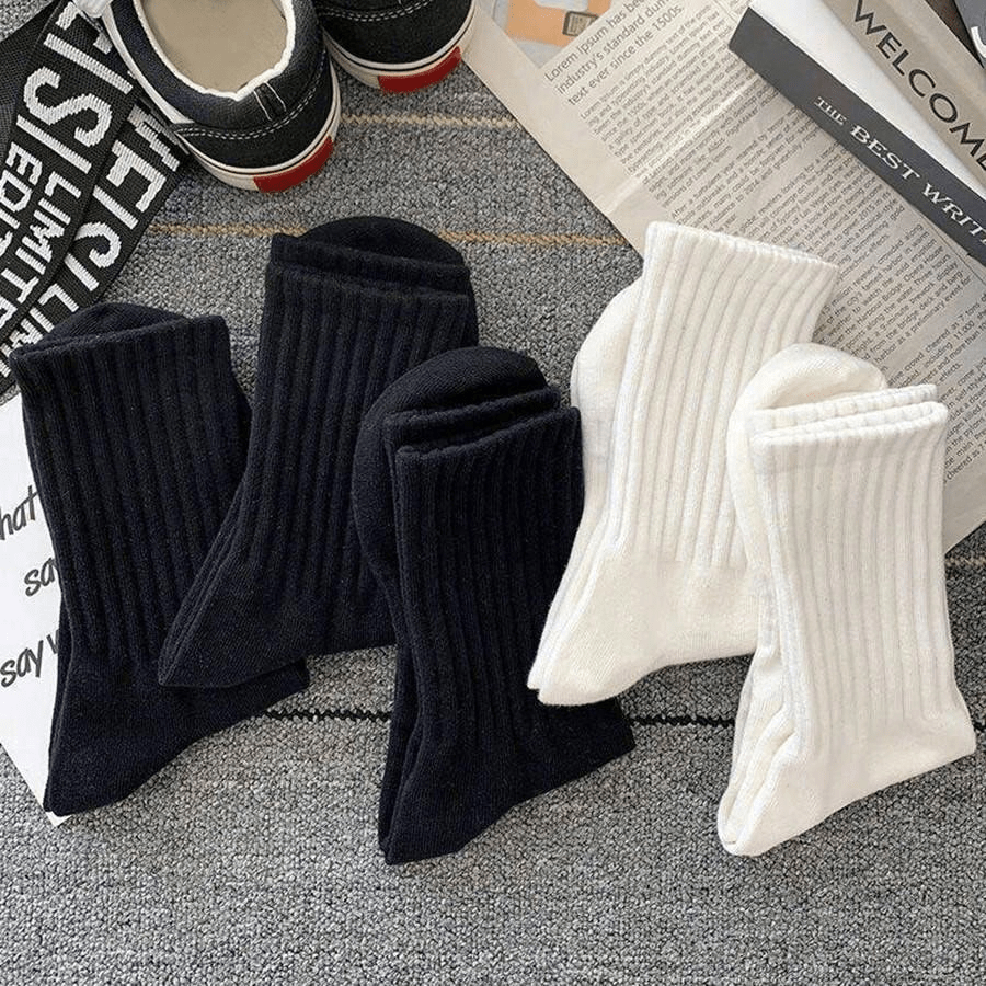 Unisex Thick Crew Socks White  - Yoga Pilates Girl 评论和价格