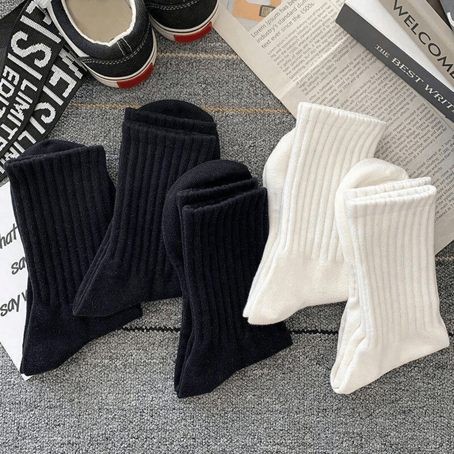 Unisex Thick Crew Socks White  - Yoga Pilates Girl 评论和价格