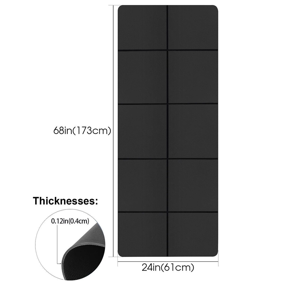 Yoga mat sports fitness EVA co - Pilates Yoga Mat Thickness 评论和价格