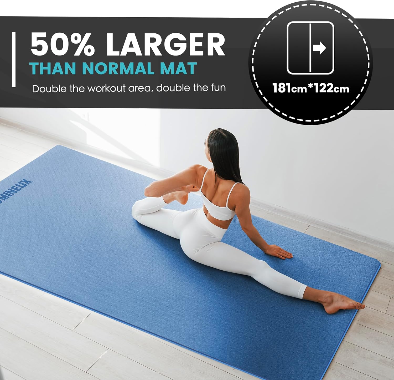 Large Yoga Mat 1/4 & 2/5 Inch  - Pilates Yoga Mat 评论和价格