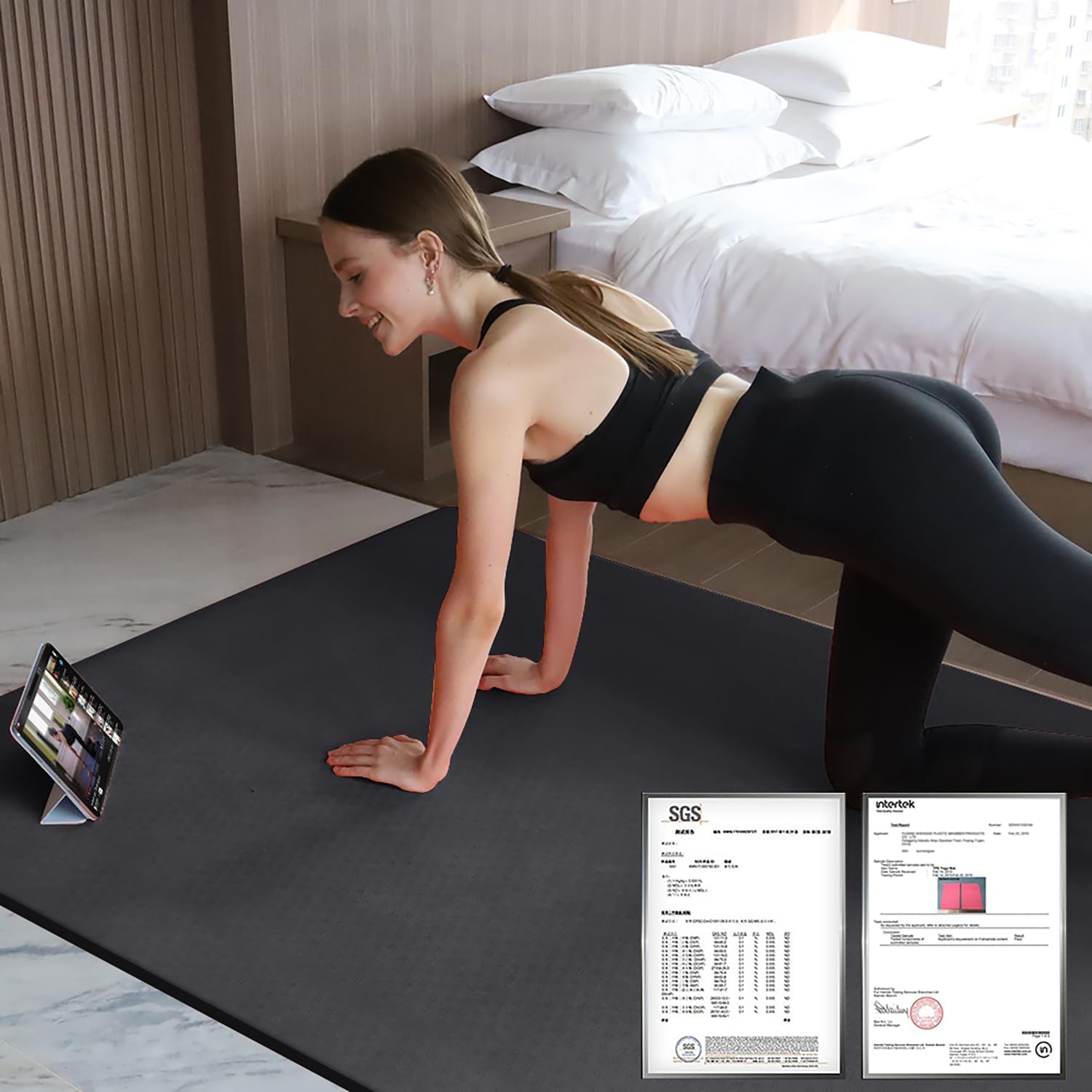 Extra Thick TPE Yoga Mat 6'x4' - Pilates Yoga Mat 评论和价格