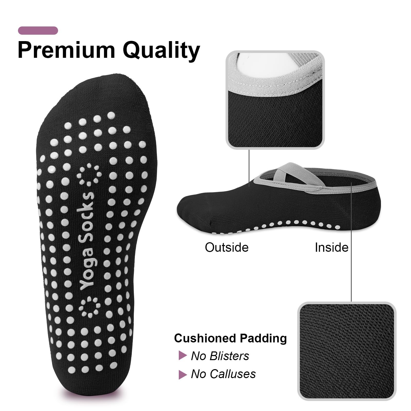 4-pack women's Pilates socks,  - Pilates Yoga Mat 评论和价格