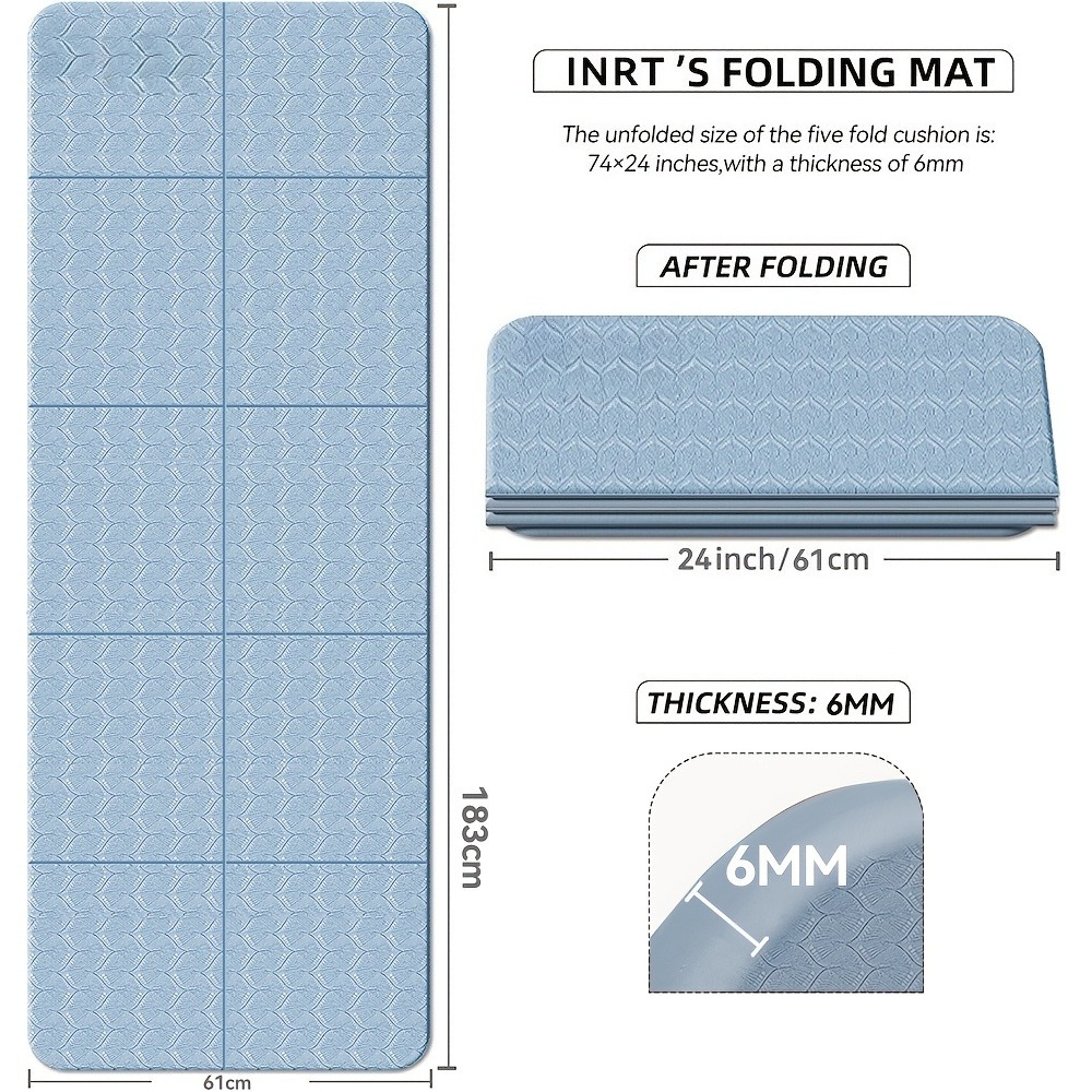 Non-Slip Extra Thick Foldable  - Pilates Yoga Mat Thickness 评论和价格