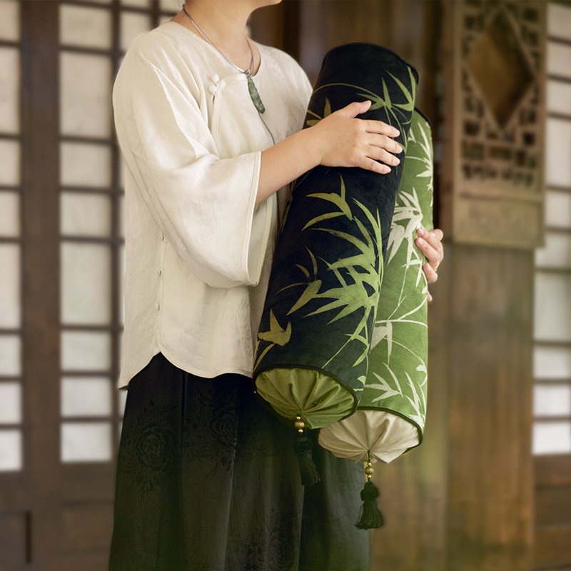 Chinese Decorative Bolster Pil - Bolster Cushion Round 评论和价格