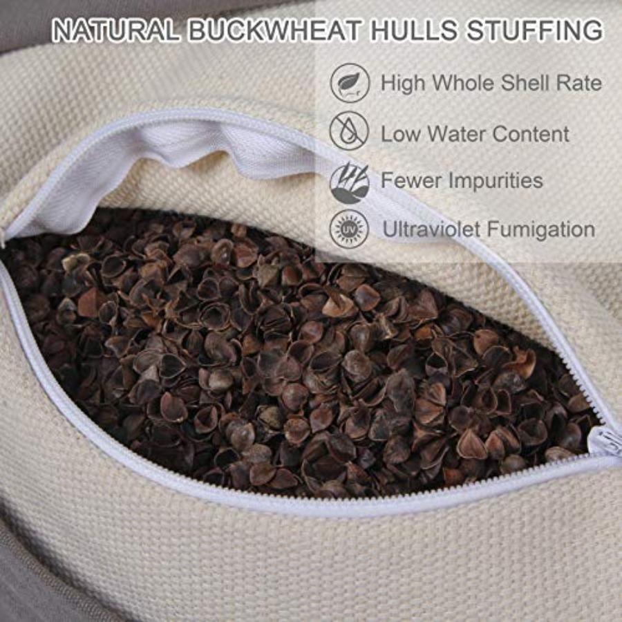 Zafu Buckwheat Meditation Cush - Bolster Cushion Round 评论和价格