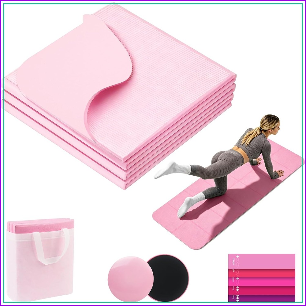 Foldable Yoga Mat with Resista - Pilates Yoga Mat Thickness 评论和价格