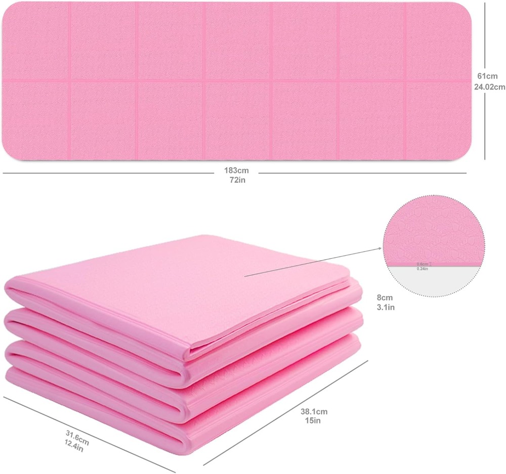 Foldable Yoga Mat with Resista - Pilates Yoga Mat Thickness 评论和价格