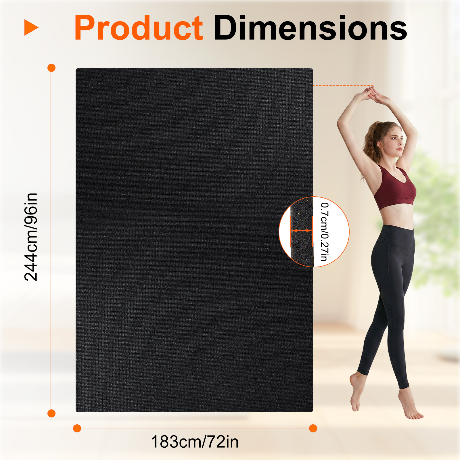 Extra Large Double Yoga Mat 96 - Pilates Yoga Mat Thickness 评论和价格