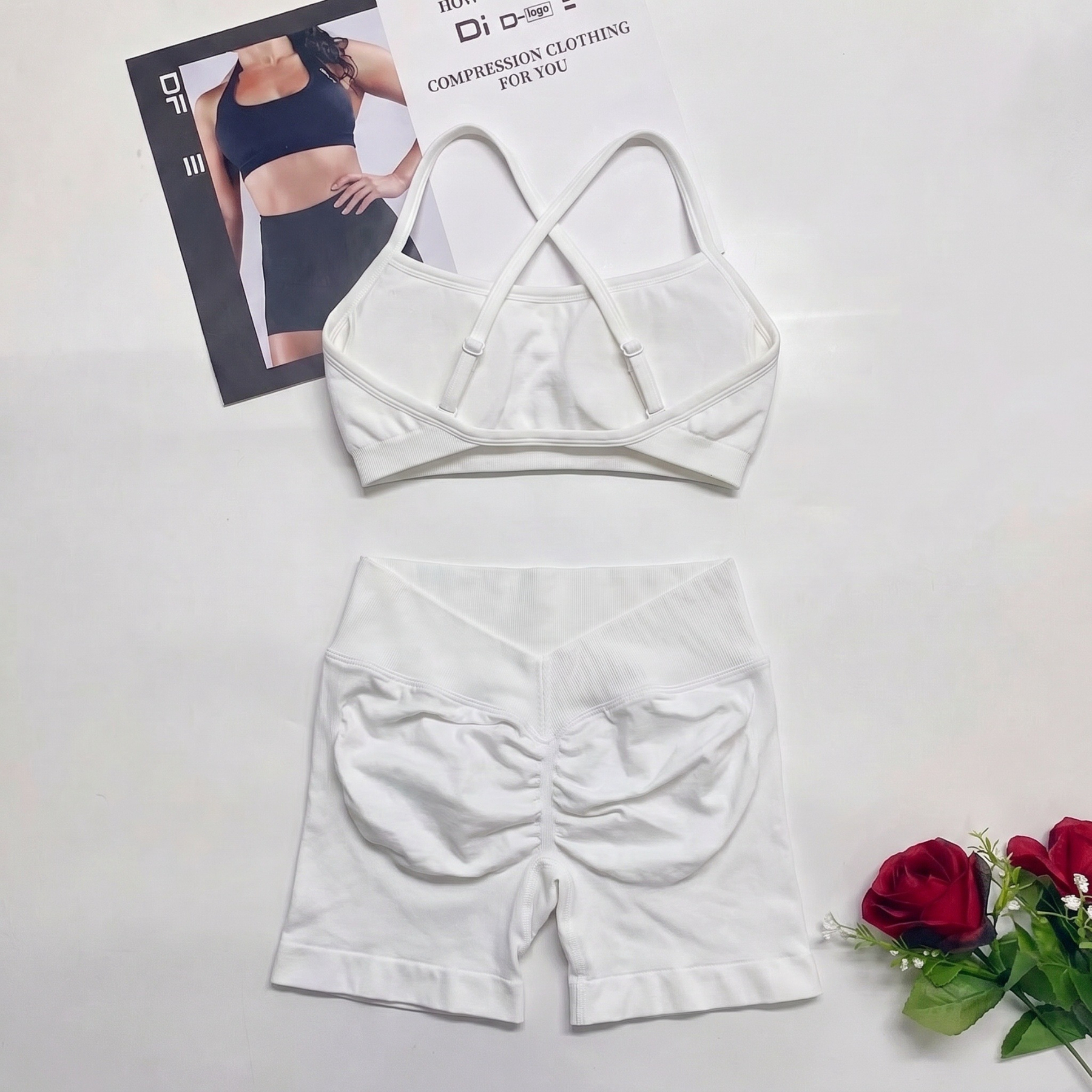 2PCS DLOGO Women Seamless Quic - Pilates Yoga Gym 评论和价格