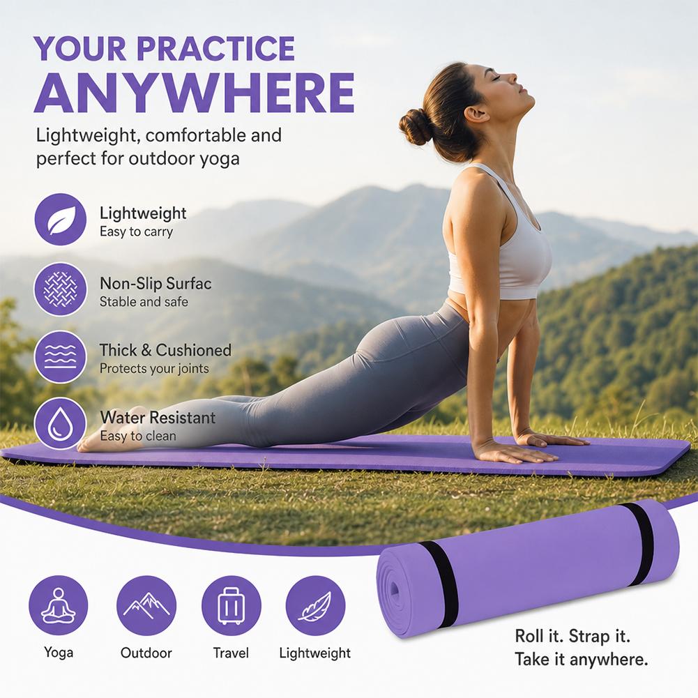 1/2Pcs Thick Yoga Mat Anti-ski - Pilates Yoga Mat 评论和价格