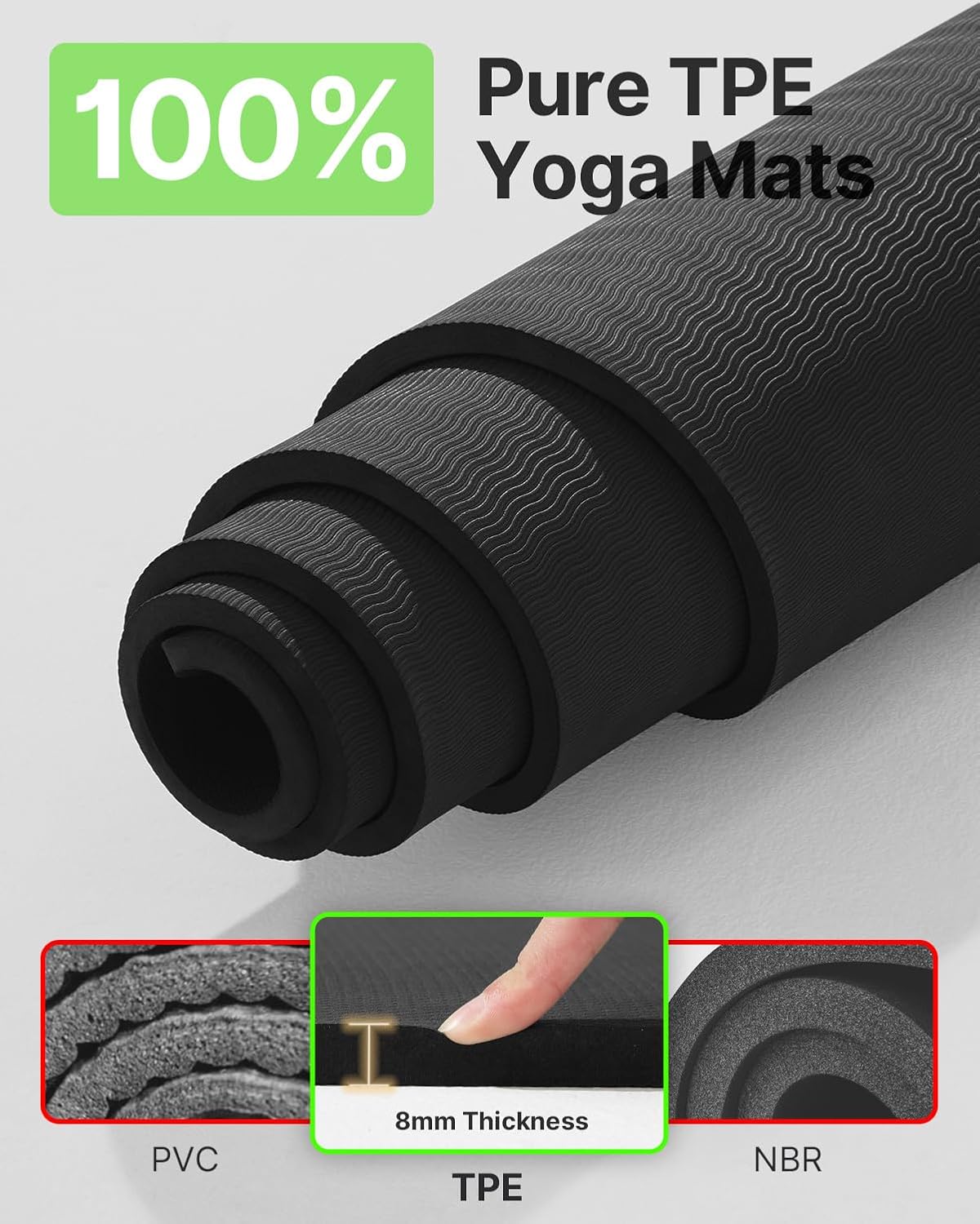 Large Yoga Mat 75x52x1/2in, Ex - Pilates Yoga Mat 评论和价格