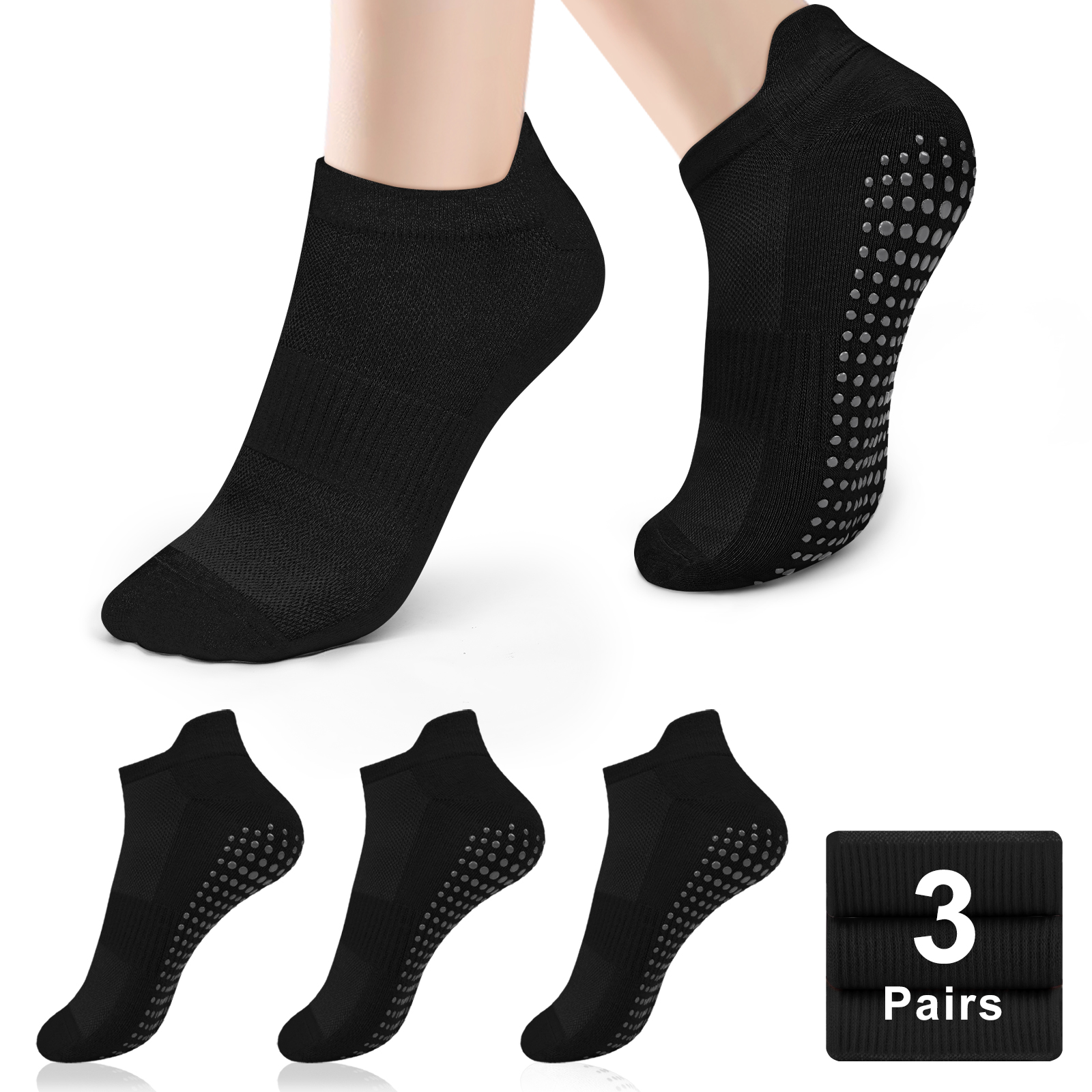 3 Pairs Yoga Socks Women Cotto - Pilates Yoga Gym 评论和价格